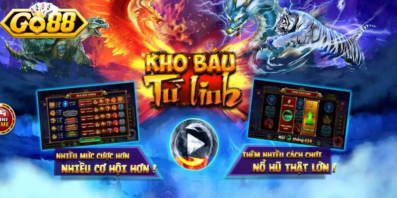 Kho Báu Tứ Linh Go88 - Bí Quyết Giúp Bạn Ăn Trọn Hũ Vàng 1 Kho báu tứ linh Go88 là game nổ hũ mang phong cách huyền bí